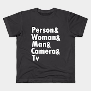 person woman man camera tv Kids T-Shirt